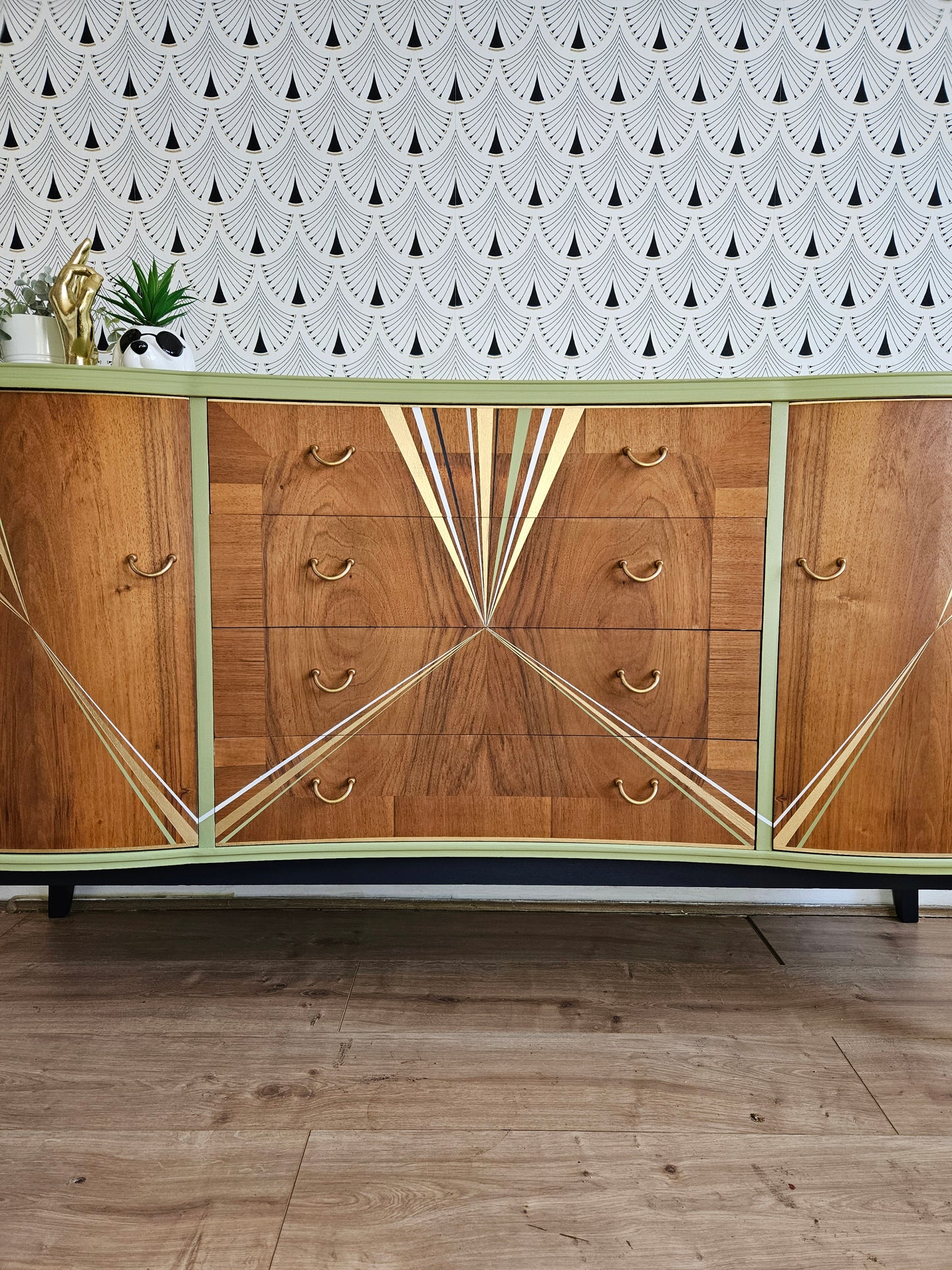 Vintage Strongbow sideboard green/navy