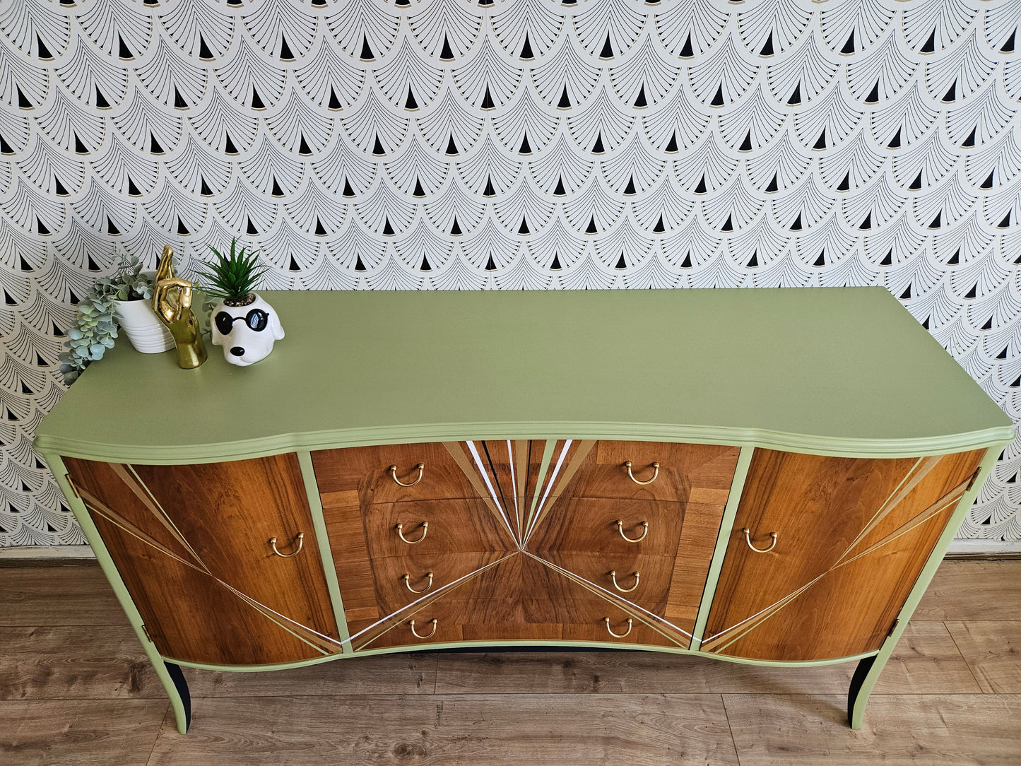 Vintage Strongbow sideboard green/navy