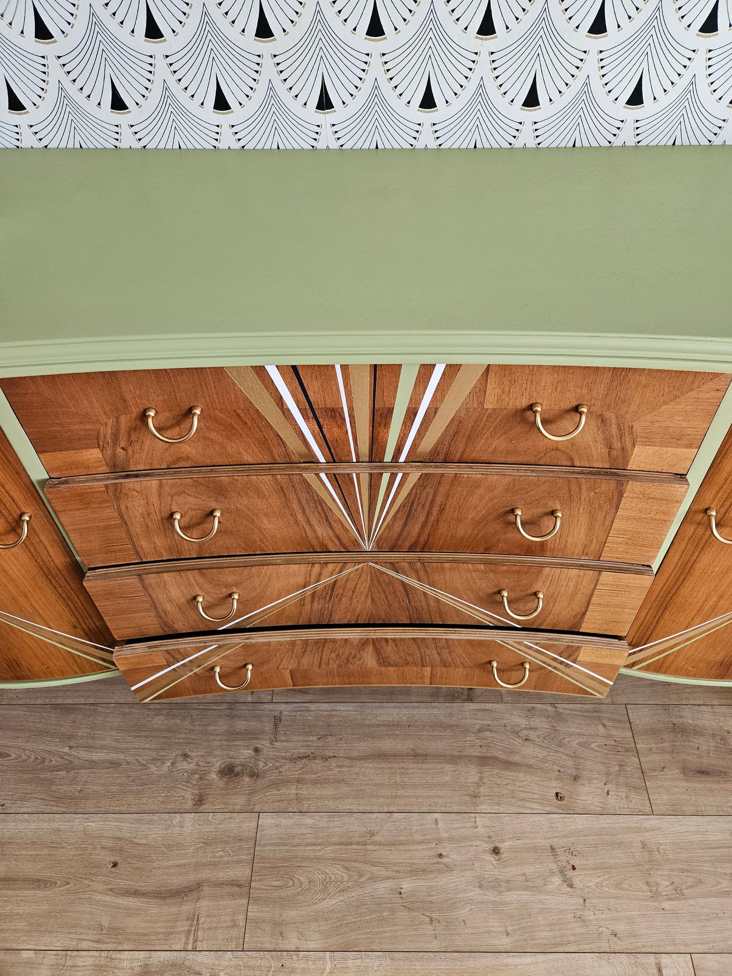 Vintage Strongbow sideboard green/navy