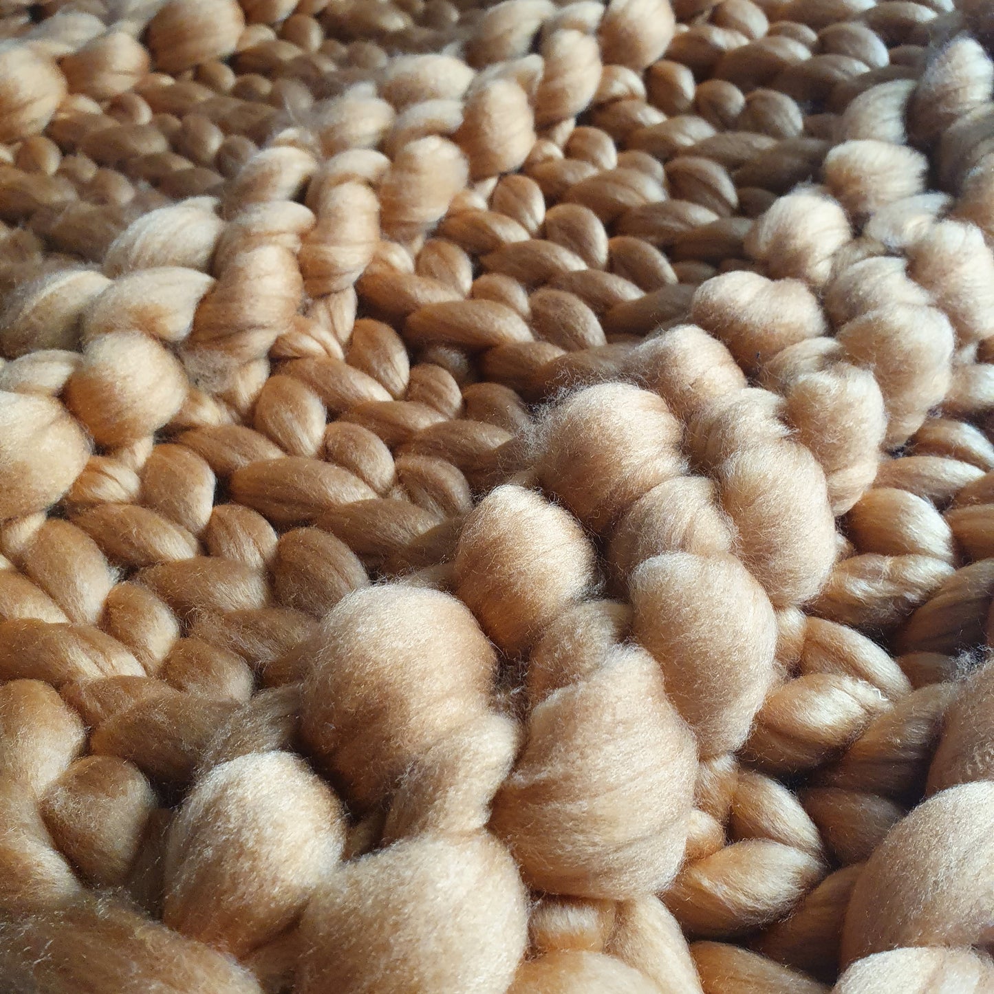 Custom chunky wool blanket